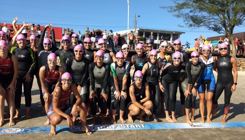 E no Dia Internacional da Mulher elas se superaram no 28. Triathlon de Garopaba