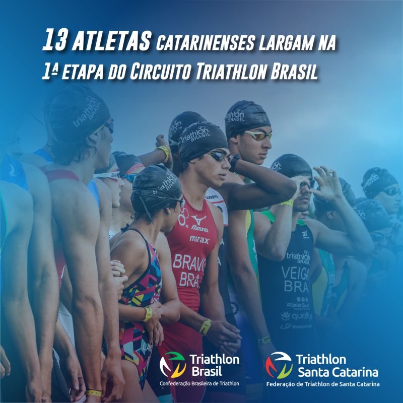 13 atletas catarinenses largam na 1ª Etapa do Circuito Brasil de Triathlon