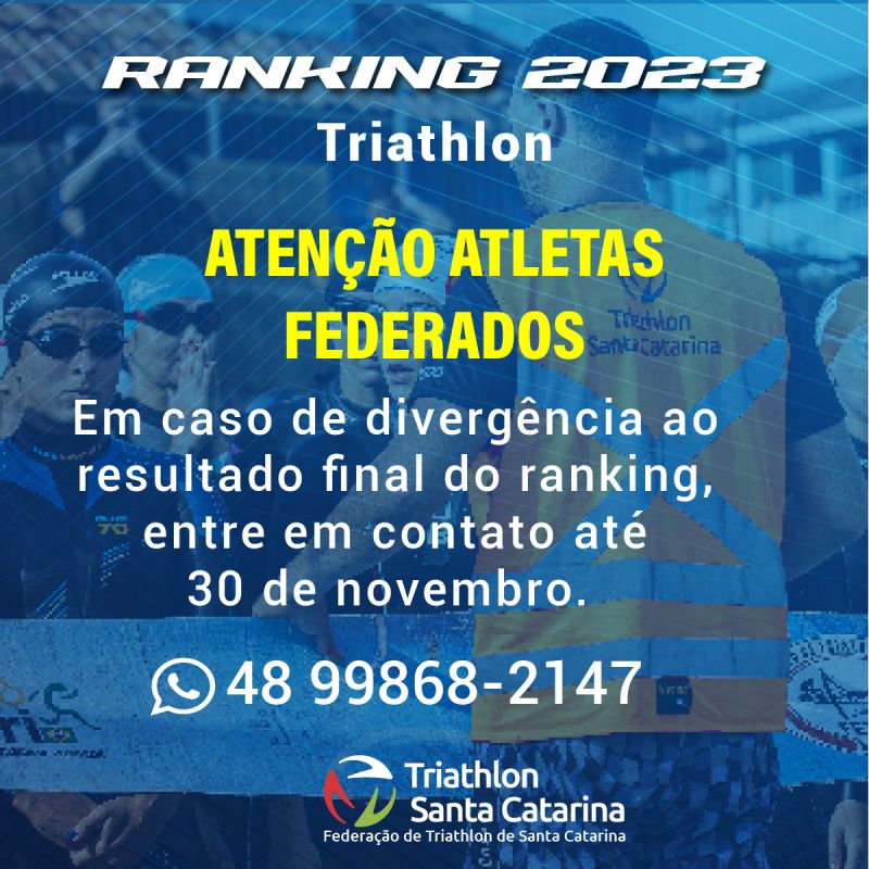 DIVERGÊNCIA DE RESULTADOS NO RANKING 2023 DE TRIATHLON